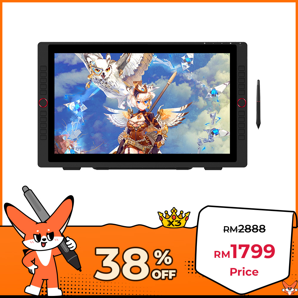 Artist 22R Pro large-screen drawing monitor | XP-PEN Malaysia Official ...